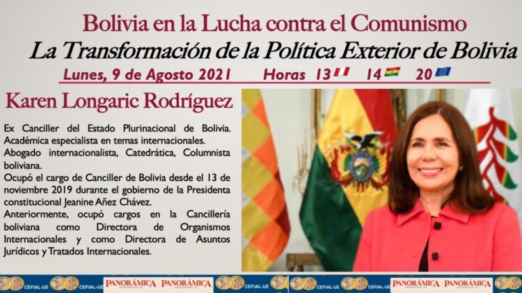 Bolivia en la Lucha contra el Comunismo. La Transformación de la Política Exterior boliviana. Estás invitado Lunes 9/VIII 13 horas de Lima, 20 horas de la UE.