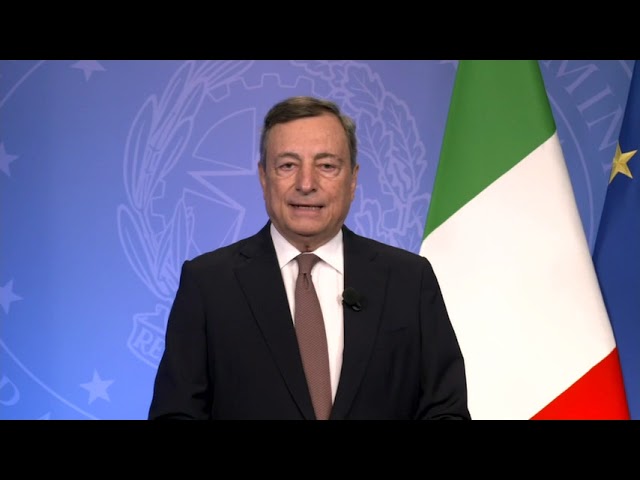 Mario Draghi en la 76ma Sesión de la Asamblea General de las NU