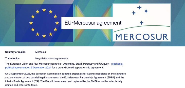 Mercosur: Parlamento y Consejo acuerdan salvaguardias agrícolas