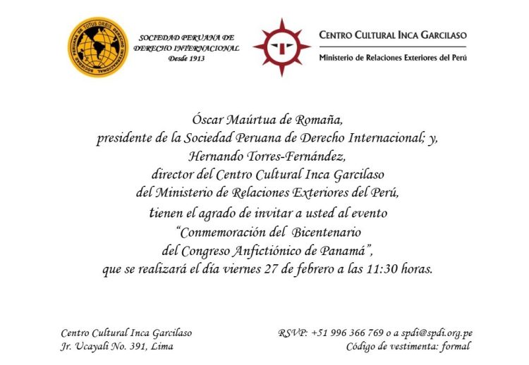 SPDI y CC Inca Garcilaso invitan este 27 de febrero 2026