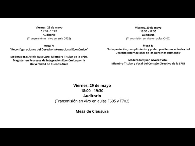 En directo Viernes 29 de Mayo desde las 15:00 III Congreso Peruano de Derecho Peruano