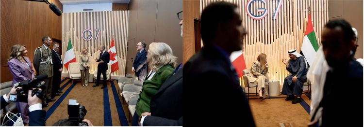 Presidente Meloni incontra il primo ministro Mark Carney e il Presidente degli Emirati Arabi Uniti