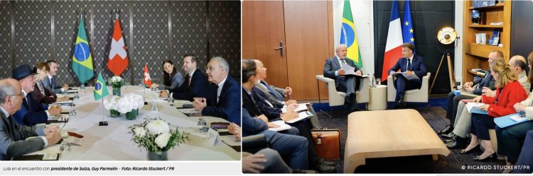 Lula se reúne con los presidentes de Francia y Suiza
