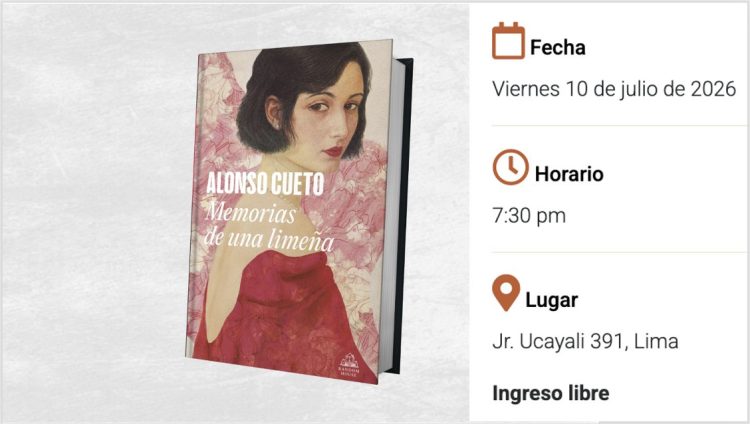 Invitación del CCIG: Memorias de una limeña de Alonso Cueto
