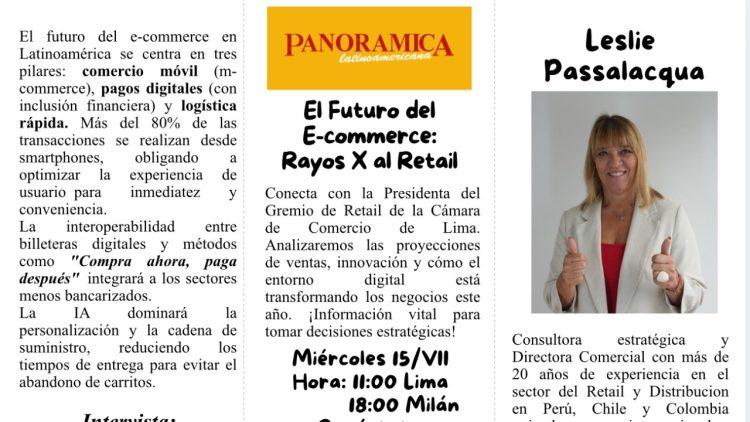 El futuro del E-commerce: Rayos X al Retail con Leslie Passalacqua. Entrevista: Isabel Recavarren