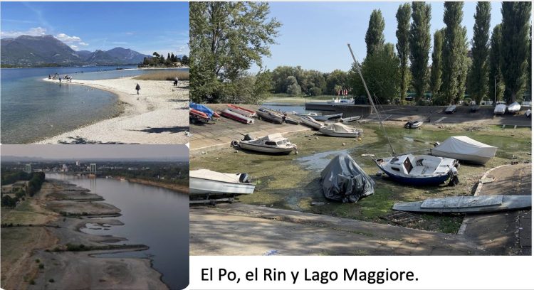 Europa enfrenta su verano más seco: el Po y los grandes lagos italianos en “siccità estrema”