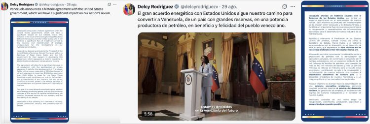EEAA.Venezuela: Acuerdo sobre producción petrolera con la participación de operadores privados