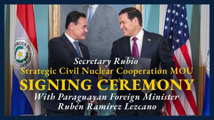 El secretario Rubio y el ministro de Relaciones Exteriores de Paraguay, Rubén Ramírez Lezcano, suscriben acuerdo